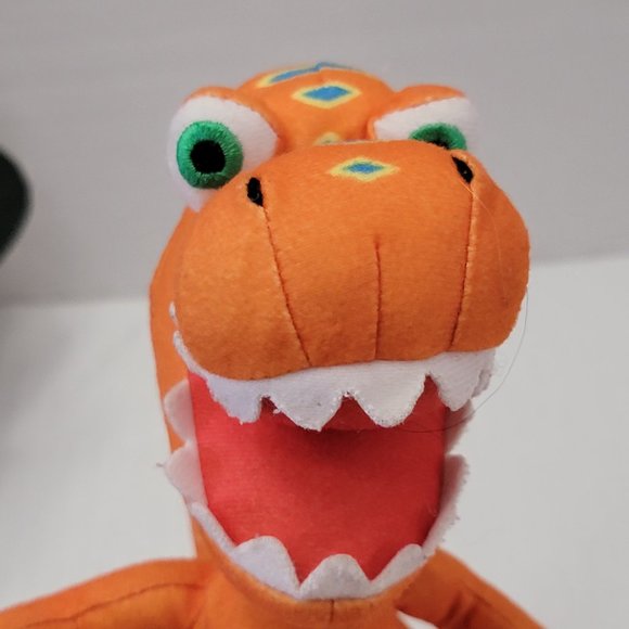 Jim Henson Orange Plush Dinosaur Train Buddy T Rex Toy 8" - Picture 6 of 13